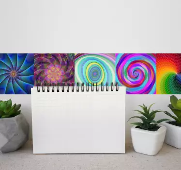 Bordüre selbstklebend Kaleidoskop - TenStickers