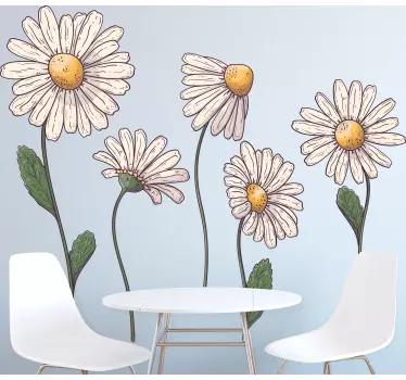 Blume Aufkleber Gänseblümchen blumen - TenStickers