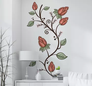 Blumen Dreieck Aufkleber - TenStickers