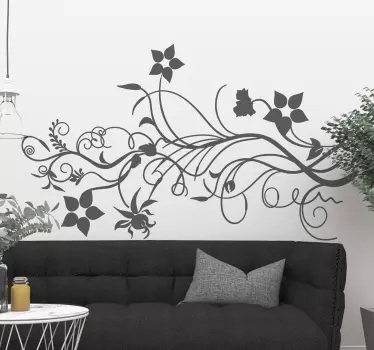 Wandtattoo Schlafzimmer Blumen Verzweigung - TenStickers