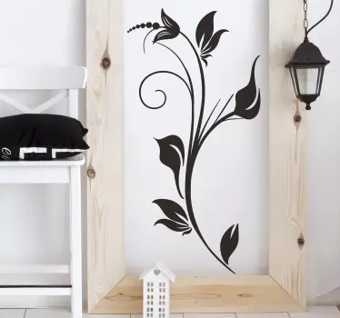Aufkleber schlichte Blumenranke - TenStickers