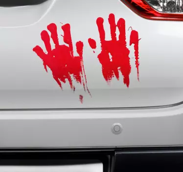 Blutige hände autoaufkleber - TenStickers