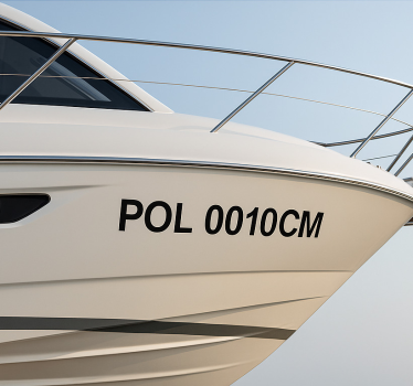 Bootsaufkleber mit registrierungsnummernangaben - TenStickers