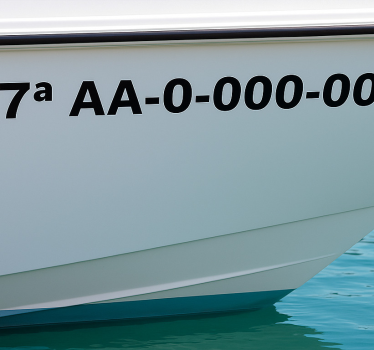 Bootsaufkleber registrierungsnummer - TenStickers