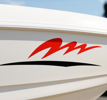 Bootsaufkleber sportliche welle - TenStickers