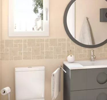 Bordüre Marmor Wandtattoo Badezimmer - TenStickers