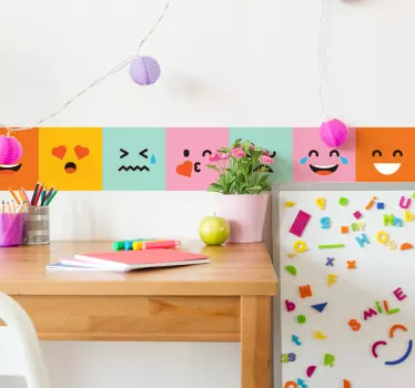 Bordüre selbstklebend Emoticons - TenStickers