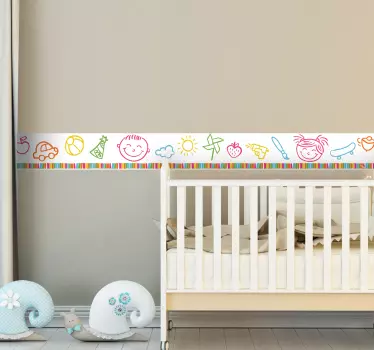 Bordüre Kinderzimmer bunt - TenStickers