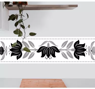 Bordüre selbstklebend botanische kante zusammensetzung - TenStickers