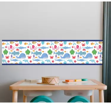 Bordüre selbstklebend buntes unterwasserleben - TenStickers