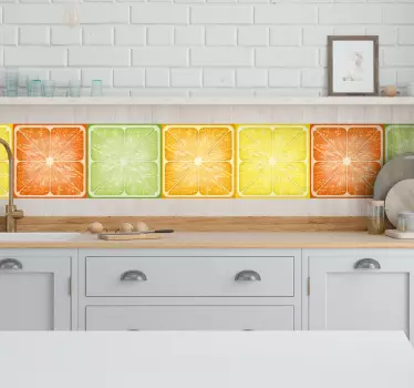 Bordüre selbstklebend citrus-scheiben kollektion - TenStickers