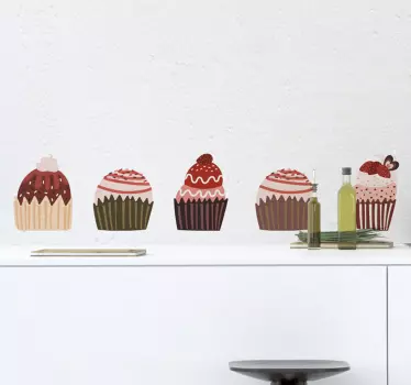Bordüre selbstklebend cupcake süße leckereien - TenStickers