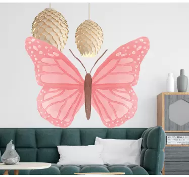 Bordüre selbstklebend elegante rosa schmetterlinge - TenStickers