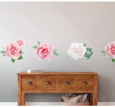Bordüre selbstklebend elegantes rosenarrangement - TenStickers