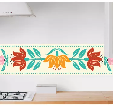 Bordüre selbstklebend florale bordurengestaltung - TenStickers