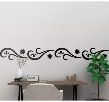 Bordüre selbstklebend florales wanddesign - TenStickers