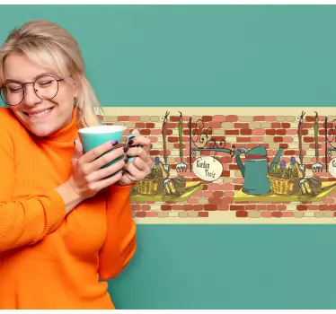 Bordüre selbstklebend für gartenwerkzeugdisplay - TenStickers