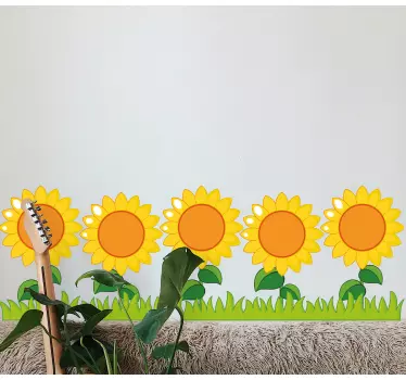 Bordüre selbstklebend helle sonnenblumenlinie - TenStickers