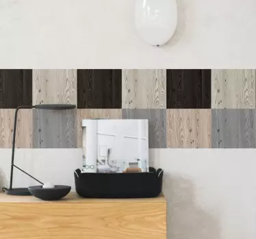 Bordüre selbstklebend holzpaneel-motiv - TenStickers