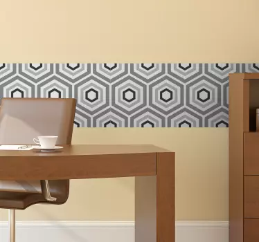Bordüre selbstklebend im hexagonalen stil - TenStickers