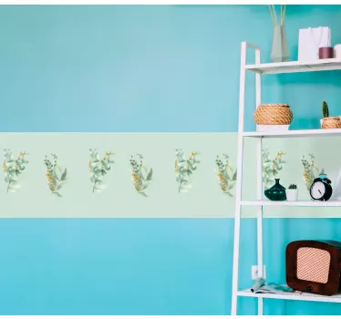 Bordüre selbstklebend mit floralen blättern - TenStickers