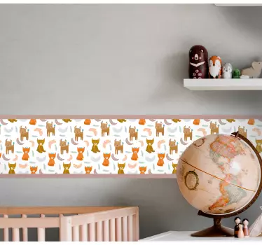 Bordüre selbstklebend mit niedlichen tiermotiven - TenStickers