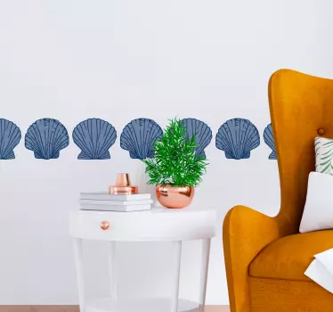 Bordüre selbstklebend muscheln inspiration - TenStickers