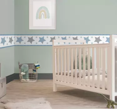 Bordüre selbstklebend ornament Stern - TenStickers