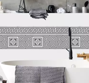 Bordüre selbstklebend geometrische Linien - TenStickers