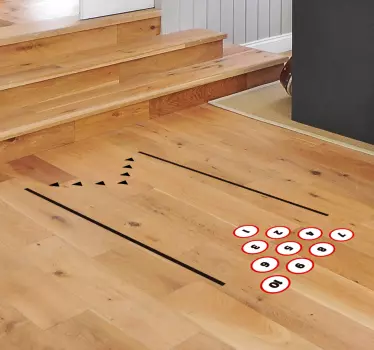 Bodenaufkleber Bowlingbahn - TenStickers