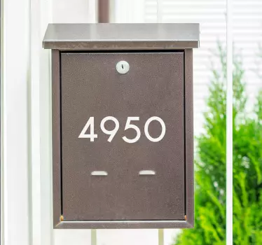 Briefkasten Aufkleber Nummern im modernen Stil - TenStickers