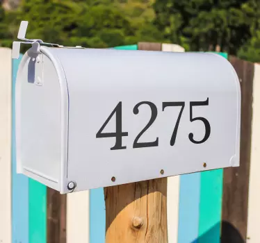 Briefkasten Aufkleber Nummern klassischer Stil - TenStickers