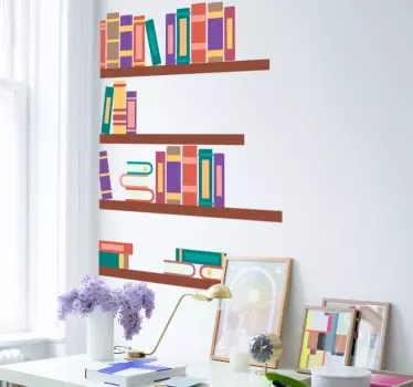 Bücherregal Aufkleber - TenStickers