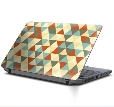 Bunte dreiecke muster laptop aufkleber - TenStickers