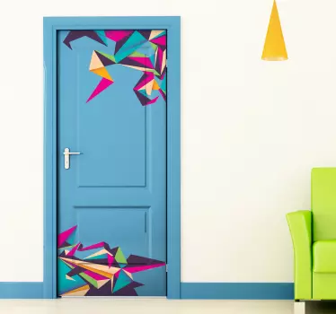 Bunte Origami Sticker - TenStickers