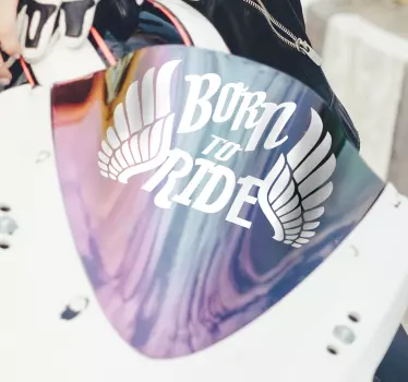 Bunter Born To Ride Motorradaufkleber - TenStickers