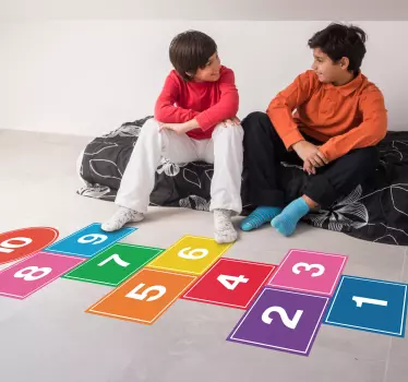 Hüpfkästchen Bodenaufkleber Wandtattoo Kinderzimmer - TenStickers