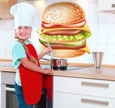 Burger Aufkleber - TenStickers