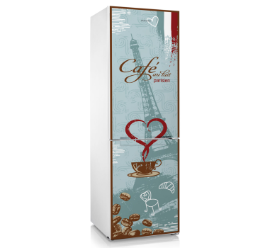 Cafe au lait Kühlschrank Folie - TenStickers