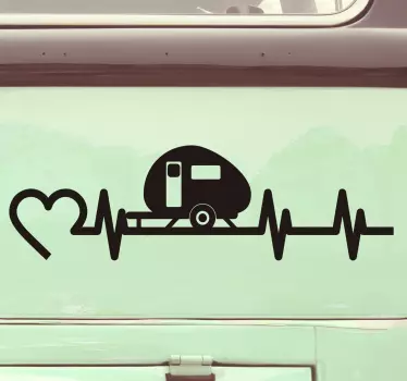 Herzschlag Wohnmobil Aufkleber - TenStickers