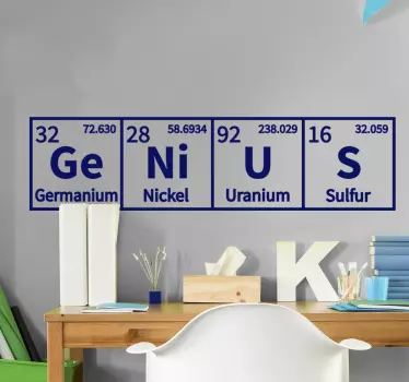 Chemie Genius wissenschaft wandtattoo - TenStickers