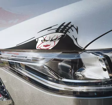 Clown beobachtet Autoaufkleber - TenStickers
