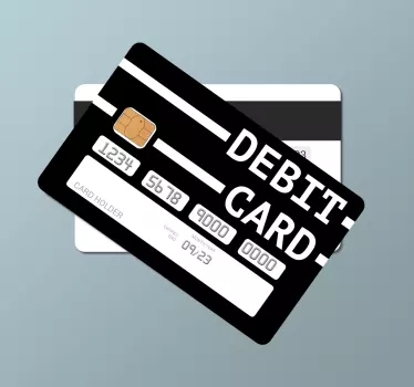 Debitkarte schwarzer Hintergrund Kreditkarten Sticker - TenStickers