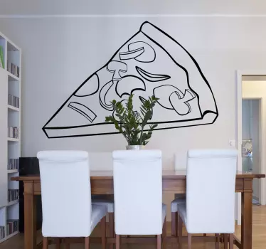 Wandtattoo Küche Pizzastück - TenStickers
