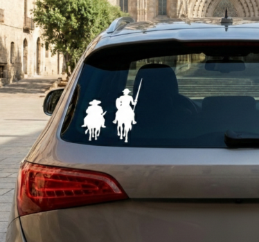 Autoaufkleber Don Quijote und Sancho Panza - TenStickers