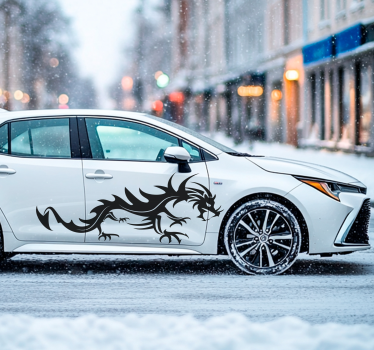 Autoaufkleber Drache Silhouette - TenStickers