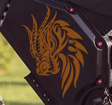 Motorrad Sticker Drachenkopf - TenStickers