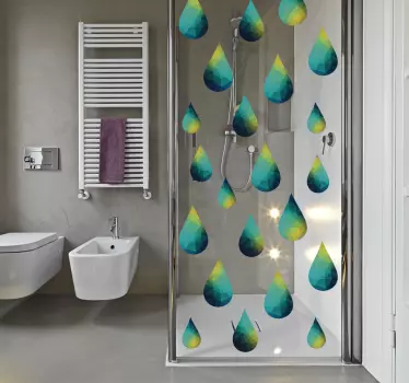 Dusche Aufkleber Tropfen - TenStickers