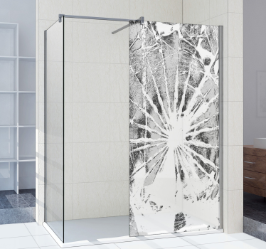 Folie Duschkabine Glassplitter Effekt - TenStickers
