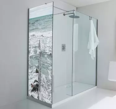 Wasserfeste Folie für Dusche Meereslandschaft - TenStickers